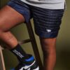 “GAME DAY” Quilted Shorts - Navy